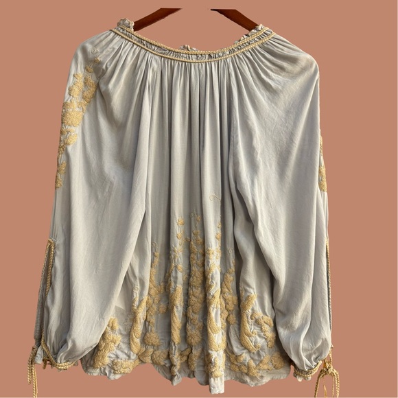 Lucky Embroidered Peasant Blouse - XS - Picture 2 of 7